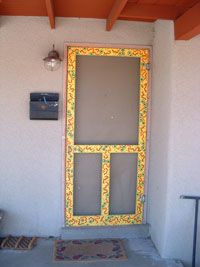colorful screen door