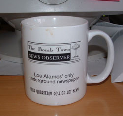 Bomb Town News Observer coffee mug