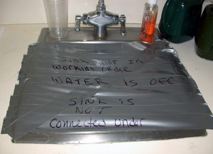 duct tape and water