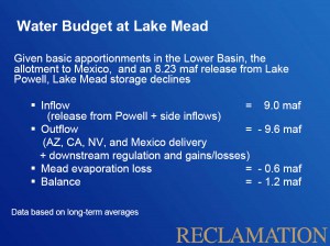 Lower Colorado River Basin Water Budget